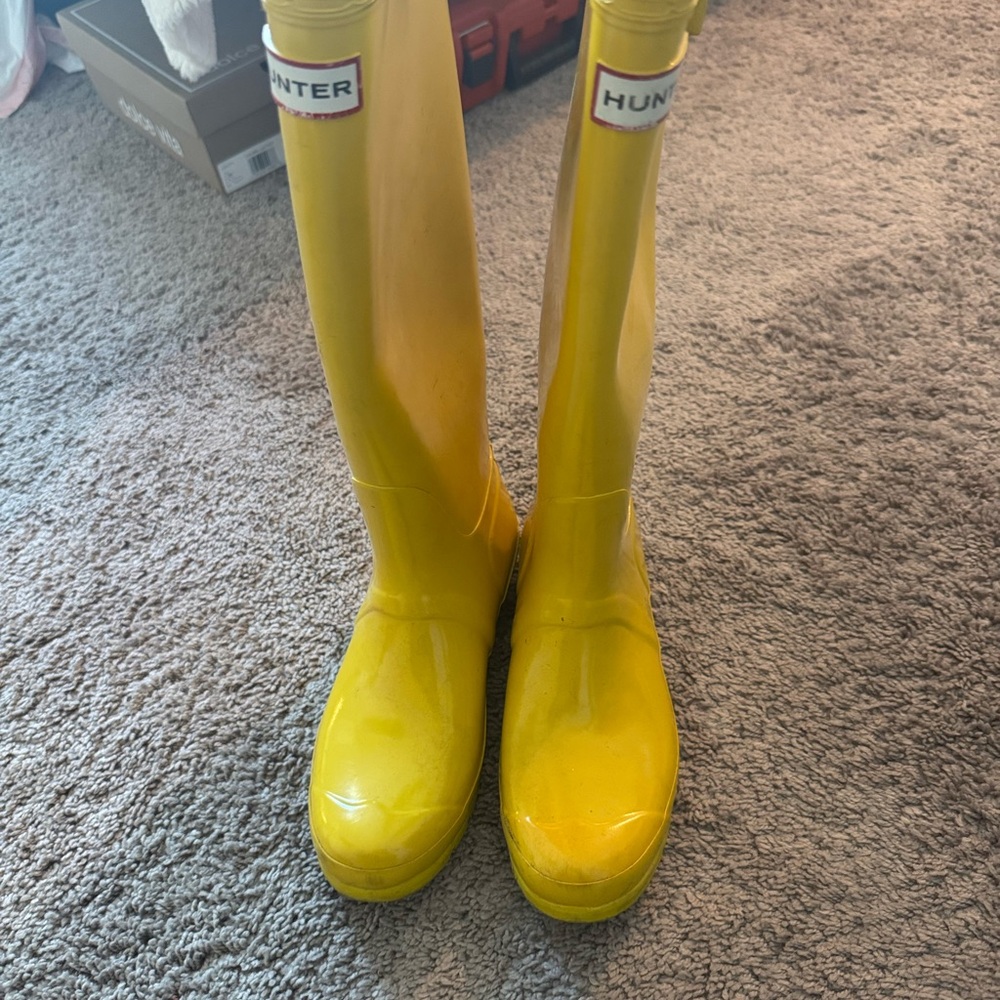 Hunter Vibrant Yellow Waterproof Boots
